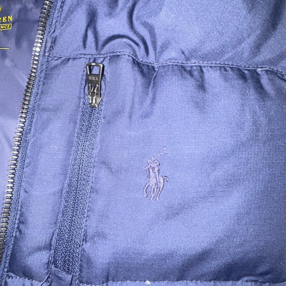 Polo Ralph Lauren Boys Youth Blue Down Puffer Jacket Coat Size Medium (10-12) - Picture 8 of 9